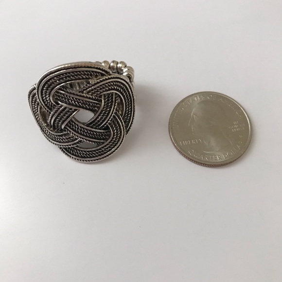 Celtic Inspired Rope Knot Design Ring Elastic Band - Picture 4 of 7